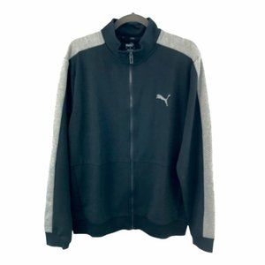 NWT Puma Black & Grey Zip-Up Sweater